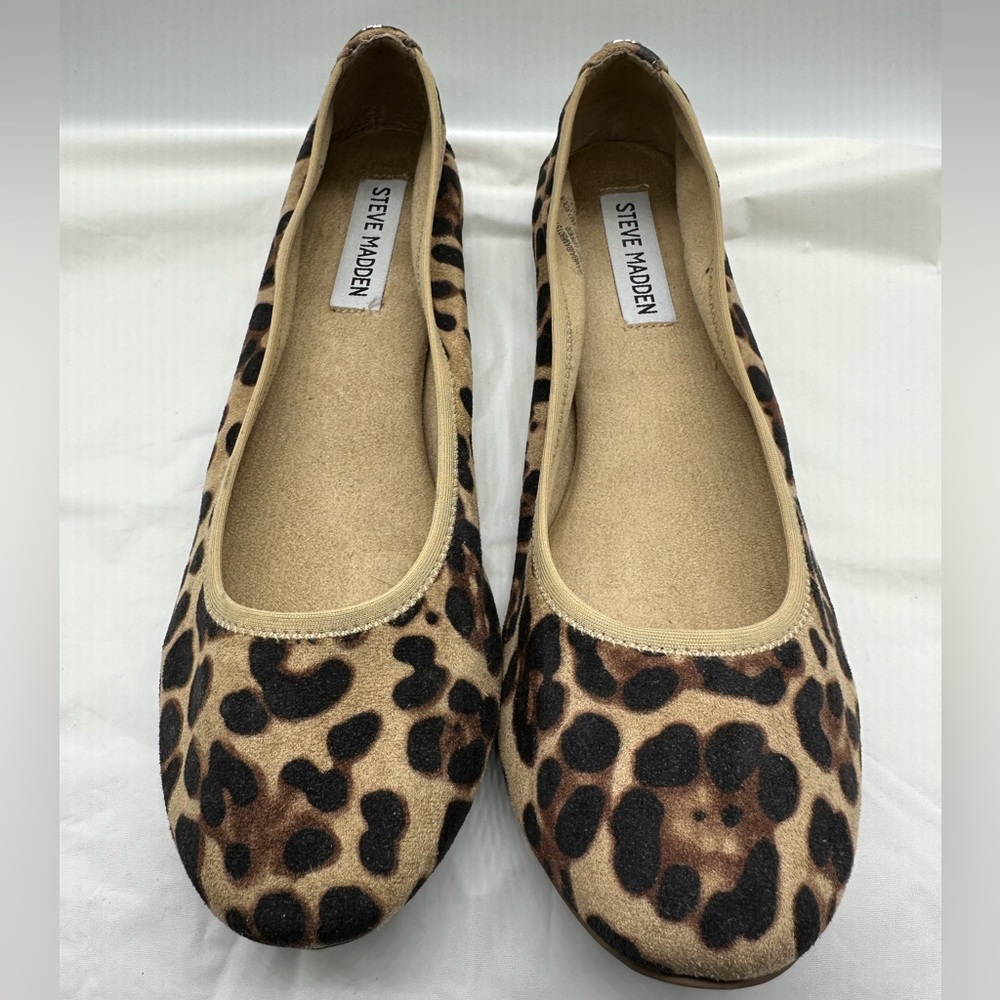 Steve Madden: Bamba Leopard Print Ballet Flats (Size 9) w/o box